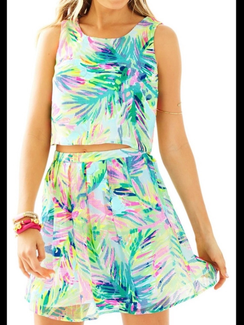Lilly Pulitzer Hilah Set Size 8 Neon Island Time Print